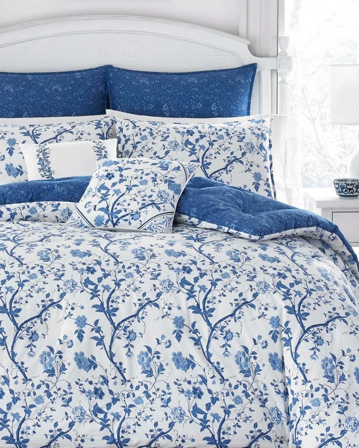 Elise Blue Duvet Cover Bonus Set - Image 2