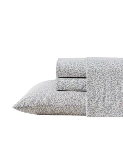 Emogene Purple Cotton Percale Sheet Set