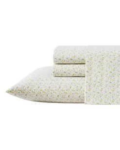 Evie Yellow Cotton Percale Sheet Set