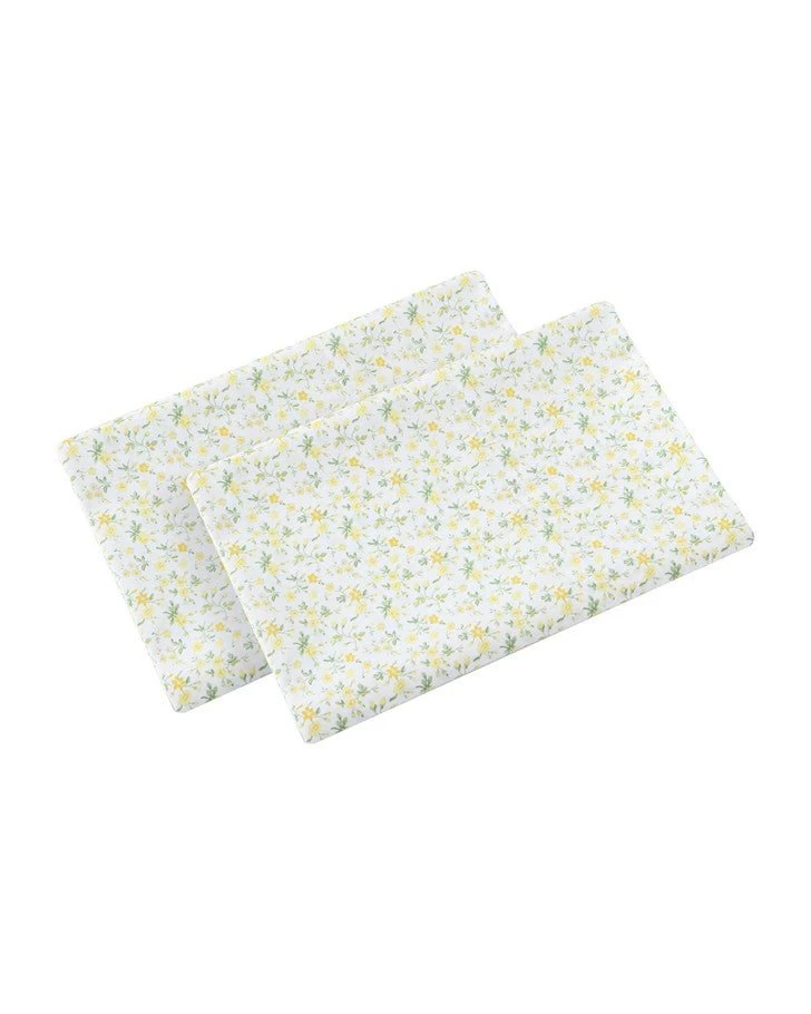 Evie Yellow Cotton Percale Standard Pillowcase Pair - Image 2