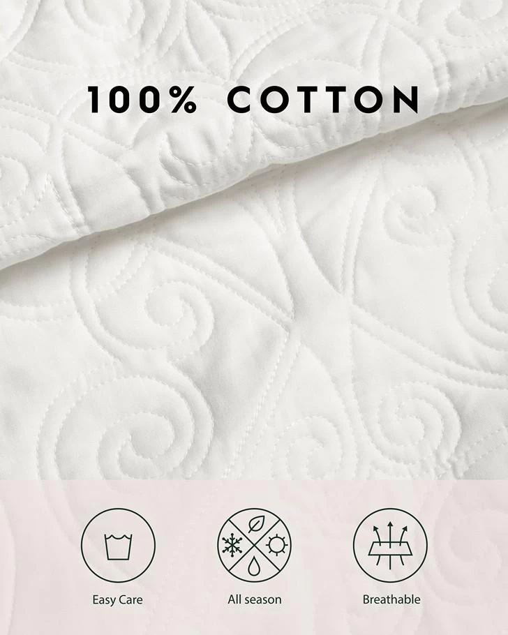 Felicity White Quilt Set - Image 11