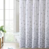 Flora Blue Cotton Twill Shower Curtain