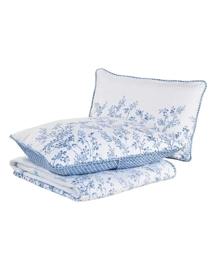 Flora Blue Quilt Set - Image 10
