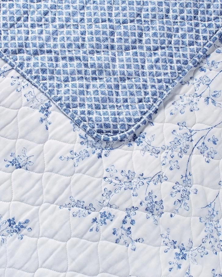 Flora Blue Quilt Set - Image 5