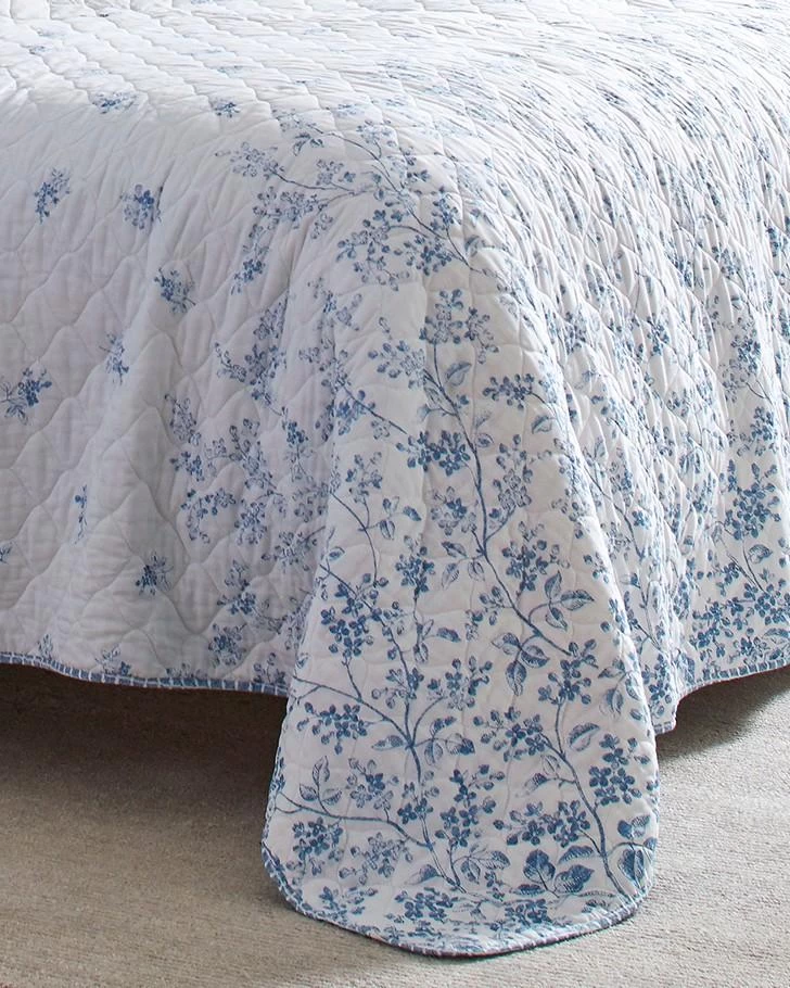Flora Blue Quilt Set - Image 7