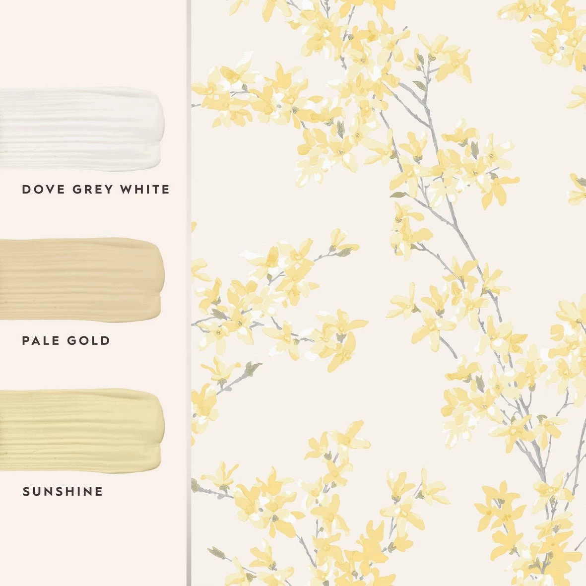 Forsythia Sunshine Wallpaper Sample - Image 3