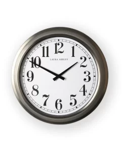 Brushed Stainless Large Wall Clock