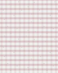 Gingham Pale Amethyst Purple Wallpaper