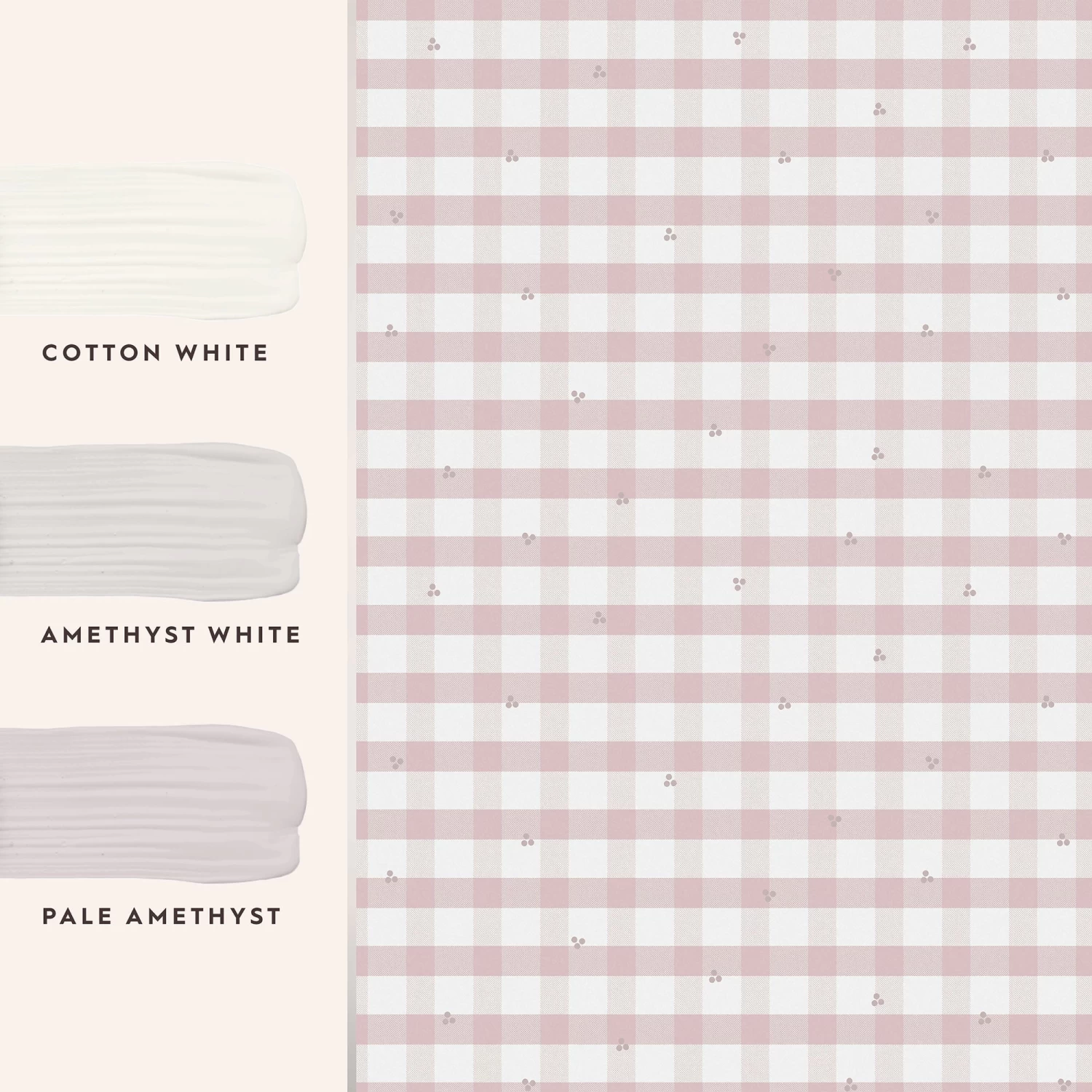 Gingham Pale Amethyst Purple Wallpaper Sample - Image 6