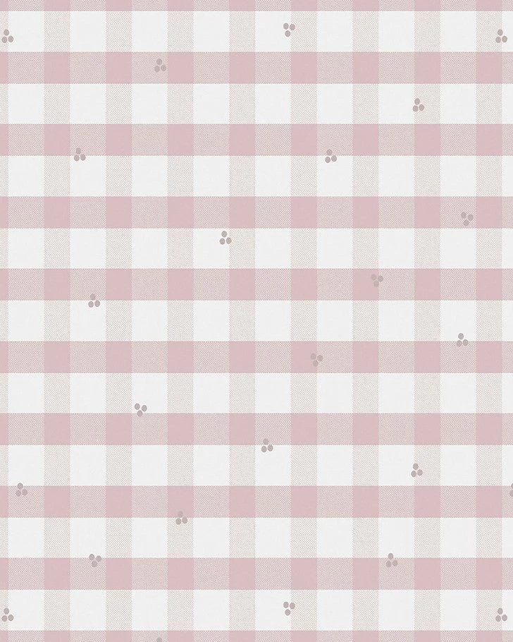 Gingham Pale Amethyst Purple Wallpaper Sample - Image 4