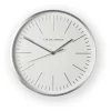 Silver Contemporary Metal Wall Clock