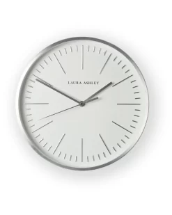 Silver Contemporary Metal Wall Clock