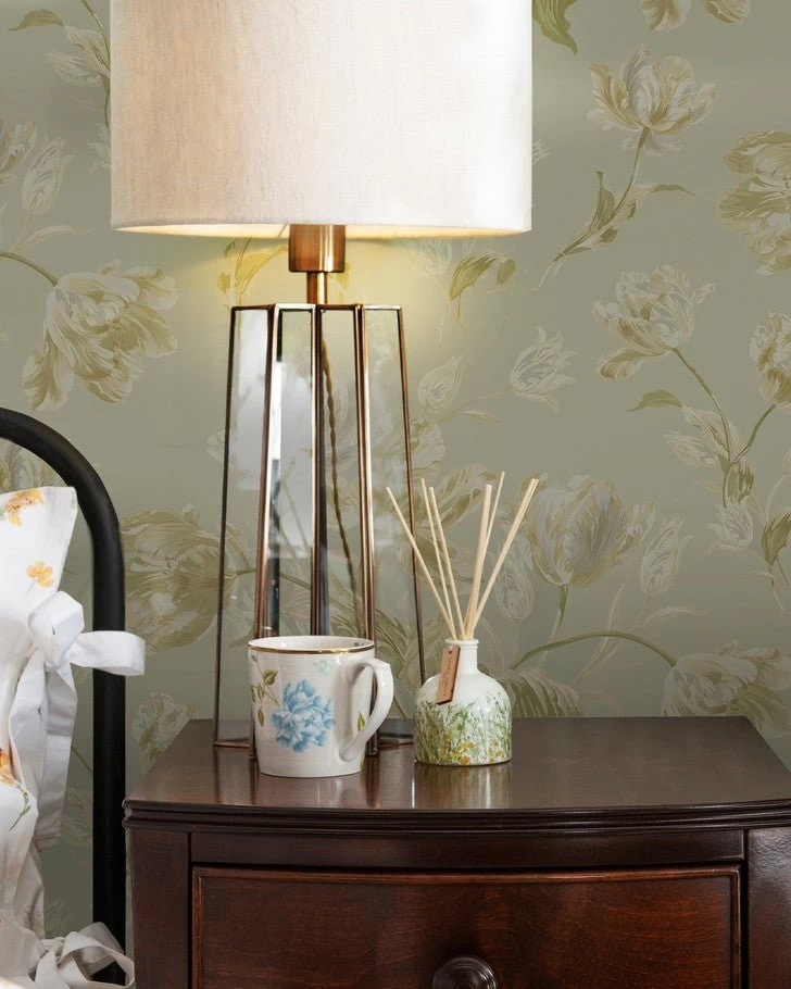 Gosford Sage Green Wallpaper Sample - Image 4