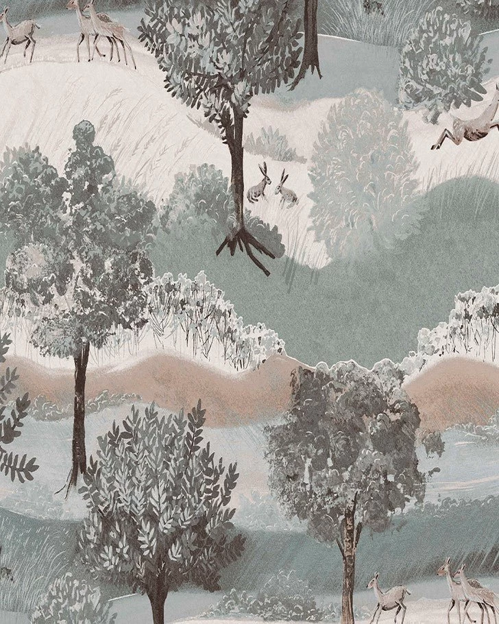 Hartingdon Jade Green Wallpaper Sample - Image 4