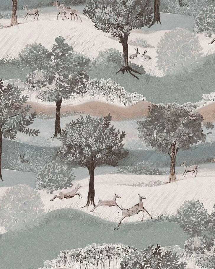 Hartingdon Jade Green Wallpaper Sample