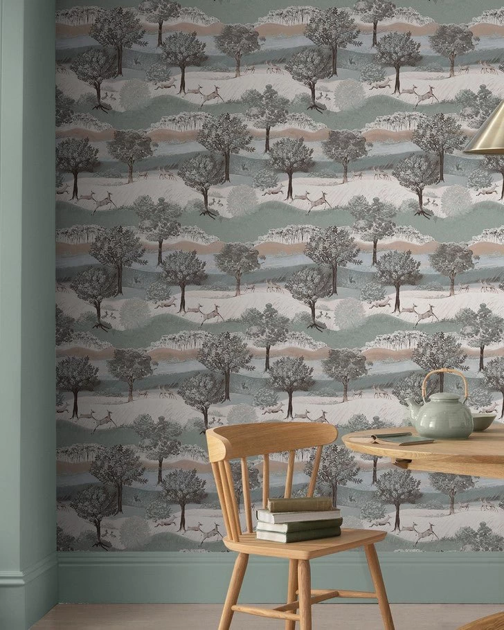 Hartingdon Jade Green Wallpaper Sample - Image 2