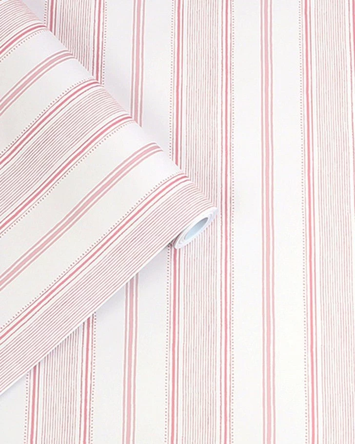Heacham Stripe Blush Wallpaper - Image 3