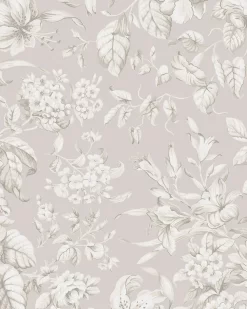 Heledd Blooms Dove Grey Wallpaper