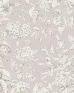 Heledd Blooms Dove Grey Wallpaper Sample