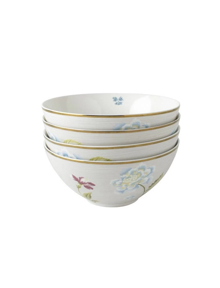 Heritage Cobblestone Pinstripe Set Of 4 Bowls