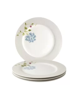 Heritage Cobblestone Pinstripe Set Of 4 Dinner Plates