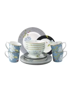 Heritage Collection 16pc Dinnerware Set (Pinstripe/Candy)