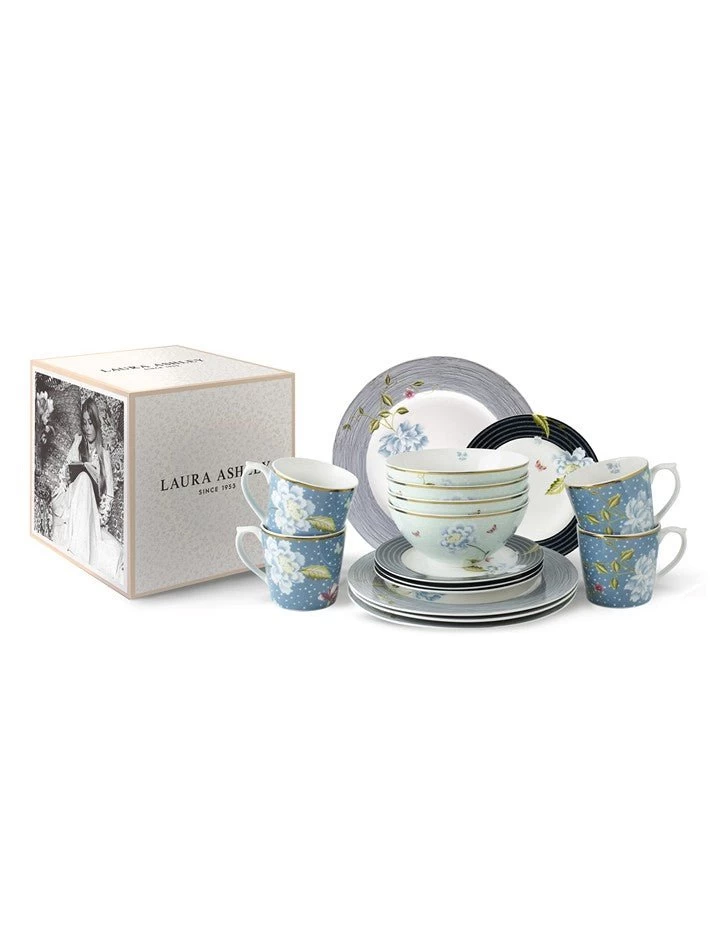 Heritage Collection 16pc Dinnerware Set (Pinstripe/Candy) - Image 2