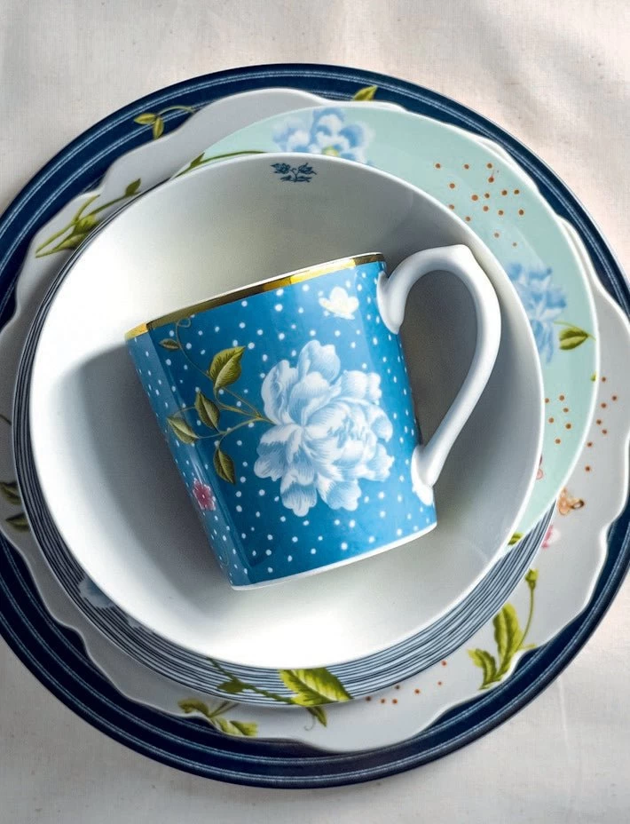 Heritage Collection 16pc Dinnerware Set (Pinstripe/Candy) - Image 4