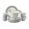 Heritage Collection 16pc Dinnerware Set (Pinstripe/Cobblestone)