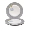 Heritage Midnight Pinstripe Set Of 4 Dinner Plates