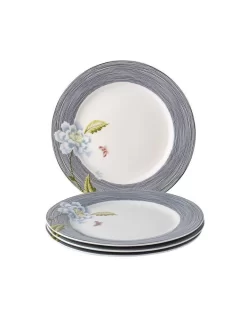 Heritage Midnight Pinstripe Set Of 4 Salad Plates