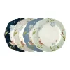 Heritage Mixed Designs Set Of 4 Scalloped Plates