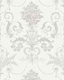 Josette Dove Grey And White Wallpaper
