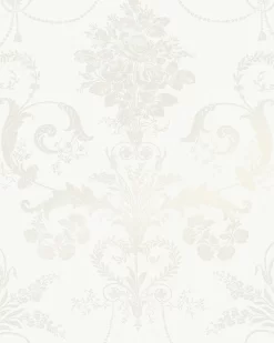 Josette White Wallpaper Sample