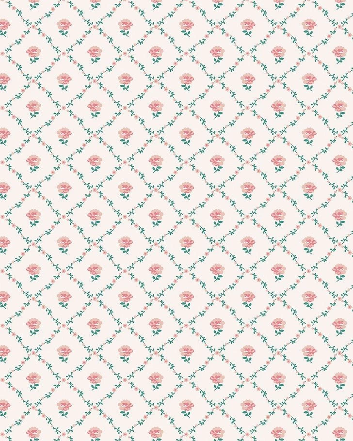 Kate Coral Pink Wallpaper