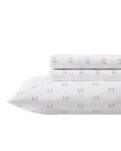 Kids Fluttery Friends Pink Microfiber Sheet Set