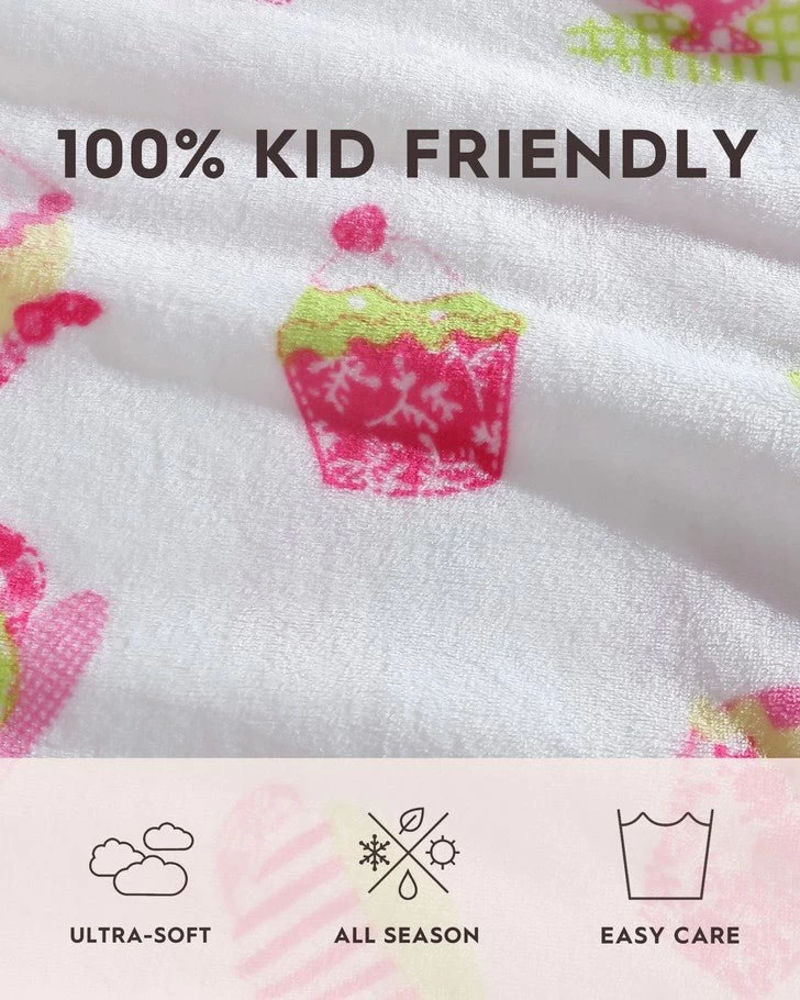 Kids Sweet Treat Ultra Soft Plush Fleece Throw - Image 3