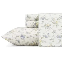 Le Fleur Cottage Blue Flannel Sheet Set