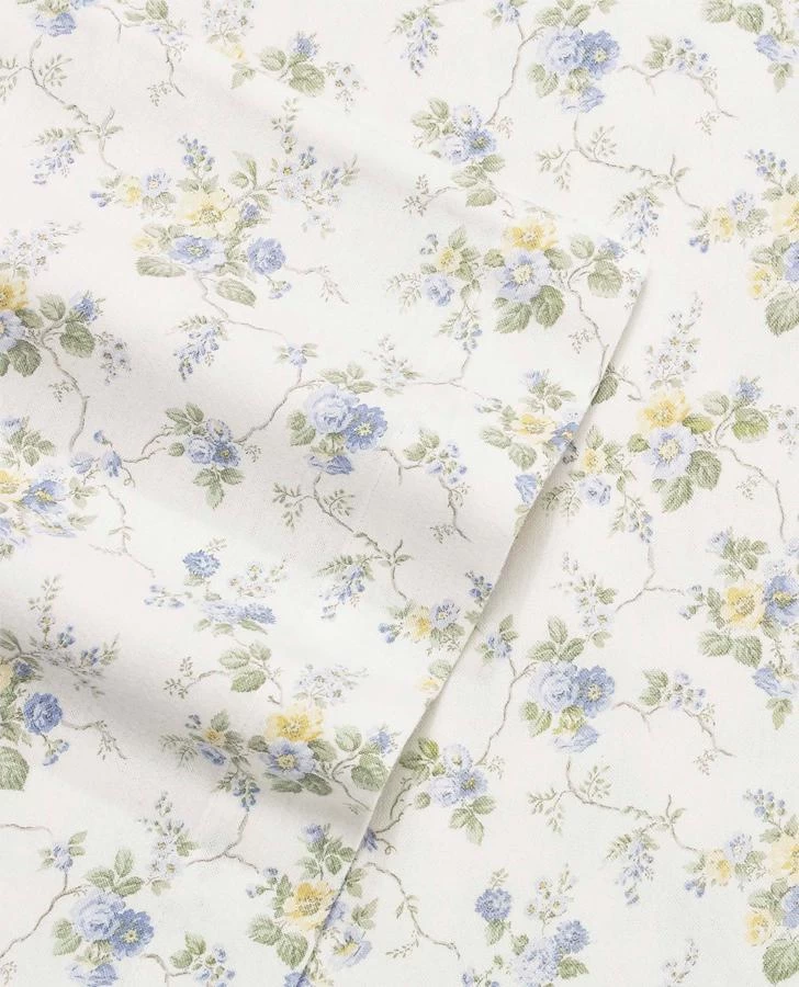 Le Fleur Cottage Blue Flannel Sheet Set - Image 4
