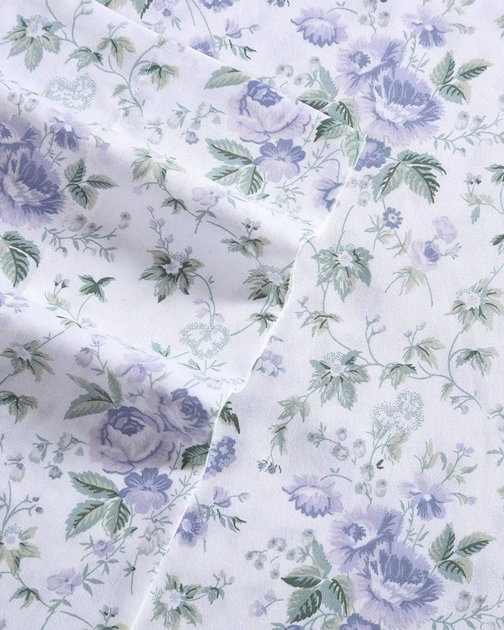 Lilian Purple Cotton Sateen Sheet Set - Image 5