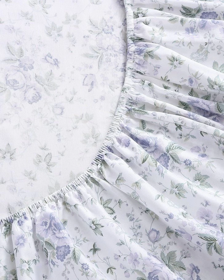 Lilian Purple Cotton Sateen Sheet Set - Image 7