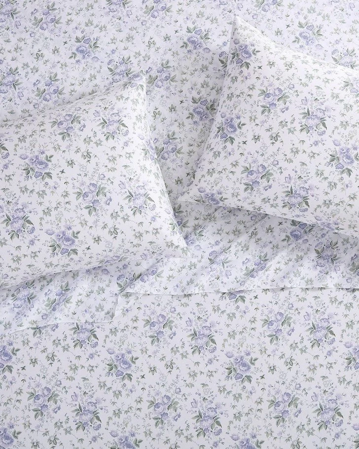 Lilian Purple Cotton Sateen Sheet Set - Image 3