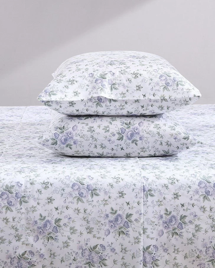 Lilian Purple Cotton Sateen Sheet Set - Image 4