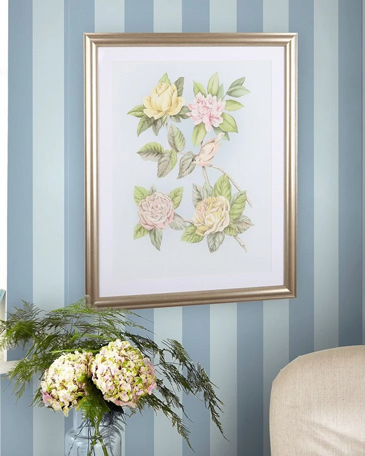 Lille Matte Blue Sky Stripe Wallpaper Sample - Image 2