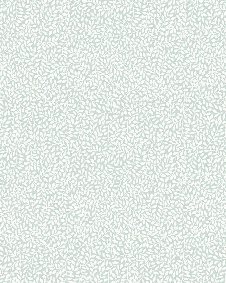 Little Vines Duck Egg Wallpaper Sample