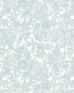 Louise Duck Egg Blue Wallpaper Sample