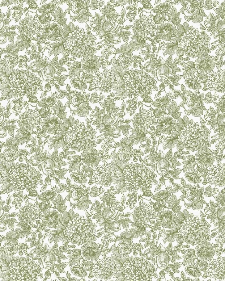 Louise Moss Green Wallpaper Sample