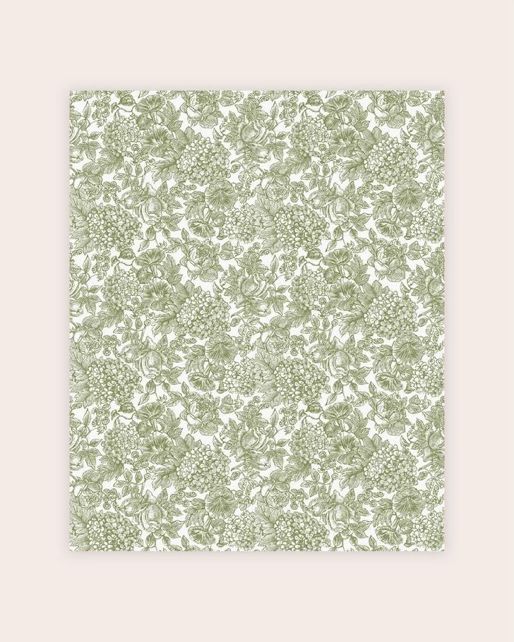 Louise Moss Green Wallpaper Sample - Image 2