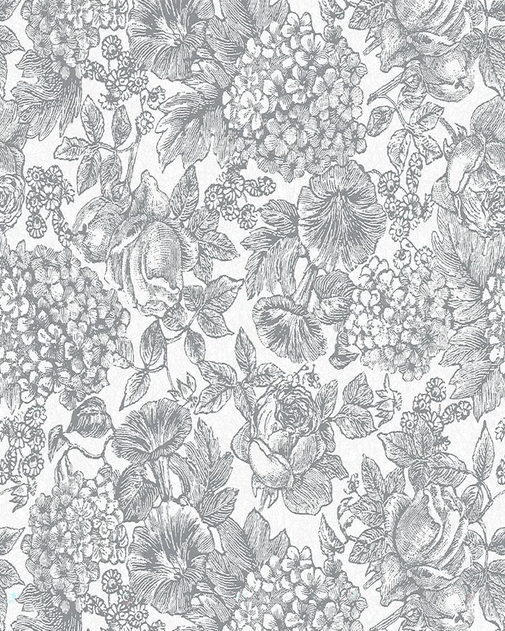 Louise Slate Grey Wallpaper