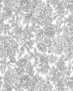 Louise Slate Grey Wallpaper Sample